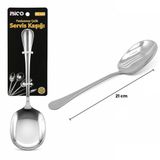 Popüler Sepet Metal Servis Kaşığı - 21 cm - Krom Renk