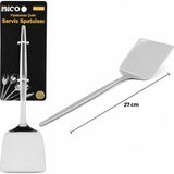 Popüler Sepet Metal Servis Spatulası - Krom Renk - 27 cm - Paslanmaz Çelik