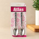 Popüler Sepet Metal Tatlı Kaşığı 6lı Set - Metalik Gri