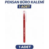 Popüler Sepet Pensan Büro 2270 Kırmızı Tükenmez Kalem 1.0 mm Medium Yerli Üretim 1 Adet
