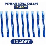 Popüler Sepet Pensan Büro Tükenmez Kalem 1.0 mm Mavi 10 Adet