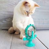 Popüler Sepet Vantuzlu Zilli Interaktif Dönebilen Mama Kaplı Renkli Eğlenceli Eğitici Kedi Oyuncağı