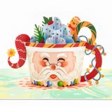 POPWOW Noel Noel Baba Kupa Açılır Kart, Noel Şekeri, Noel Işığı, Kar Tanesi, Çam Yaprağı, 3D Tebrik Kartı, Kadınlar, Erkekler, Çocuk, Erkek Çocuk, Kız, Anne, Baba, Büyükbaba, Büyükanne, Teyze, 5x7