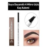 Por Favor Suya Dayanıklı 4 Mikro Uçlu Kaş Kalemi Şekillendirme Boyama Rimeli