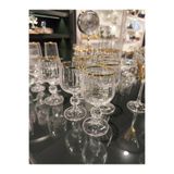 P&ORA PREMIUM KITCHEN PRODUCTS BOHEMİA KRİSTAL OPTİKLİ 150 CC AĞIZ ALTIN 6 Lİ KAHVE YANİ SU BARDAĞI