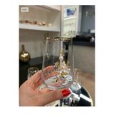 P&ORA PREMIUM KITCHEN PRODUCTS KRİSTAL BOHEMYA 6 Lİ YALDİZLİ İNCİLİ SU BARDAĞI