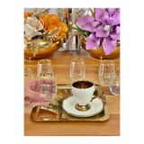 P&ORA PREMIUM KITCHEN PRODUCTS LİNKA GERÇEK YALDIZLI (PARLAK) 6 KİŞİLİK KAHVE YANI SU BARDAĞI MEŞRUBAT BARDAĞI ÇEYİZLİK HEDİYELİK