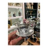 P&ORA PREMIUM KITCHEN PRODUCTS METAL TABAK GUMUS ZAMAKLI 6 KİŞİLİK ÇAY KAHVE FİNCANI