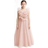 Porça Pudra Rengi Abiye Uzun Elbise - Porça - Pudra - 10 Yaş - 3181-PUDRA-10 Yaş - Pembe
