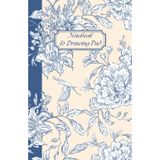 Porcelain Blue Notebook & Drawing Pad: A Hybrid Sketchbook & Journal in One