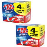 Porçöz 2 Adet Porçöz Ekstra Güçlü Lavabo Açıcı Granül 2x Süper Eko Fırsat Paketi - 400 gr
