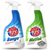 Porçöz 750 ml Banyo Temizleyici+750 ml Mutfak Temizleyici