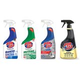 Porçöz Banyo-Mutfak-Fırın-Kireç Çözücü 750 ml 4 Lü Set