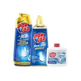 Porçöz Bulaşık Makinesi 3'lü Set Deterjan, Parlatıcı, Temizleyici