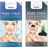 Pore Strip Siyah Nokta Bandı – 2'li Paket (Charcoal + Tea Tree) | Siyah Nokta Karşıtı | Gözenek Temizleyici | Aktif Karbon & Çay Ağacı Özlü | 12 Adet