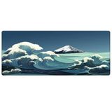 PORGE Gamer Mavi Dalga 90x40 XXL Büyük Oyuncu Mouse Pad