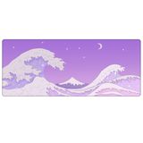 Porge Gamer Mouse Pad 90x40 Mouse Pad XXL Büyük Oyuncu Ofis Mouse Altlığı Mousepad (Mor Kanagawa, 90x40 cm 3mm kalınlık)