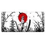 Porge Gaming Mouse Pad 120x60 cm XXXL Büyük Dikişli Kenar Speed Oyuncu Mouse Pad(Topographic Black) (Samurai)