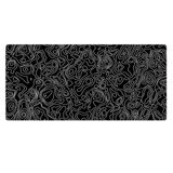 Porge Gaming Mouse Pad 120x60 cm XXXL Büyük Dikişli Kenar Speed Oyuncu Mouse Pad(Topographic Black) (Topographic Black)