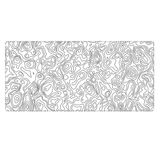 Porge Gaming Mouse Pad 120x60 cm XXXL Büyük Dikişli Kenar Speed Oyuncu Mouse Pad(Topographic Black) (Topographic White)