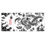 Porge Gaming Mouse Pad 70x30, 90x40 Mouse Pad XXL Büyük Dikişli Oyuncu Mouse Pad Speed Mousepad (White Dragon, 80x30 cm)