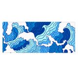 Porge Gaming Mouse Pad 70x30 Mouse Pad XL Büyük Oyuncu Mouse Pad Speed Mousepad (Mavi-Beyaz, 70x30 cm (3mm kalınlık))
