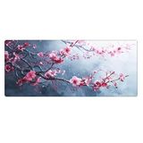 Porge Gaming Mouse Pad 70x30 Mouse Pad XXL Büyük Oyuncu Ofis Mause Pad Mousepad (Cherry Blossom, 70x30 cm)