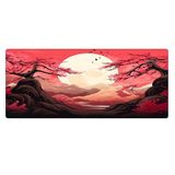 Porge Gaming Mouse Pad 80x30 Mouse Pad XXL Büyük Oyuncu Ofis Mause Pad Mousepad (Pink Tree, 80x30 cm)