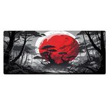 Porge Gaming Mouse Pad 80x30 Mouse Pad XXL Büyük Oyuncu Ofis Mause Pad Mousepad (Red Moon, 80x30 cm)