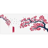 Porge Pro Gaming Mouse Pad 70X30 cm Cherry Blossom Mouse Pad Xl Büyük Oyuncu Mouse Pad Speed Mouse Pad - Kırmızı