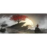 Porge Pro Gaming Mouse Pad 70X30 Samurai Mouse Pad Xl Büyük Oyuncu Mousepad Kenar Dikişli Yıkanabilir Speed Mause Pad - Gri