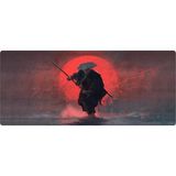 Porge Pro Gaming Mouse Pad 70X30 Samurai Mouse Pad Xl Büyük Oyuncu Mousepad Kenar Dikişli Yıkanabilir Speed Mause Pad - Karışık - Kırmızı