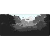 Porge Pro Gaming Mouse Pad 80X30 Oyuncu Mause Pad Xxl Büyük Kenar Dikişli Yıkanabilir Speed Mouse Ped - 80x30 cm - Rustik Siyah