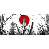 Porge Pro Gaming Mouse Pad 90X40 Samurai Mouse Pad Xxl Büyük Oyuncu Mousepad Kenar Dikişli Yıkanabilir Speed Mause Pad - 90x40 cm - Beyaz