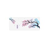PORGE Sakura Gamer Beyaz Mouse Pad 90x40 Xxl Cherry Blossom Mause Pad Ofis Oyuncu Kiraz Çiçeği Mousepad