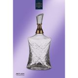 Porio Crysto Modern 32*14*8 cm Viski Karaf Şerbet Cam Dekoratif Şişe PR77-1019