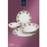 Porio Grecia 74 Parça Bone China 24 Servisli 12 Kişilik Porselen Yemek Takımı