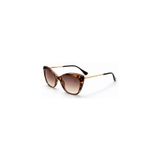 Porlan Leopar Desenli Retro Kare Kemik Çerçeve Unisex UV400 Vintage Retro Güneş Gözlüğü