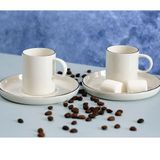 Porland 04ALM006988 8 Parça Chopin Platin Kahve Takımı