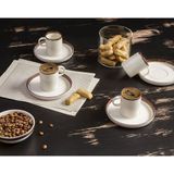 Porland 04ALM007893 85 cc Chopin Bakır 4 Kişilik Kahve Takımı