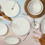 Porland 04ALM008409 Illusion Platin 60 Parça 12 Kişilik Yemek Takımı
