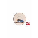 Porland 04ALM008506 Dash Desen 11 cm 4'lü Çay Tabağı