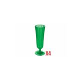 Porland 04FIA001715 130 cc 4'lü Yeşil Flüt Şampanya Bardağı