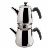 Porland 04FST000756 4 Parça Piramit Çelik Çaydanlık Takımı