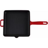 Porland 04FST002560 25 cm Sapore Kırmızı Kare Döküm Tava