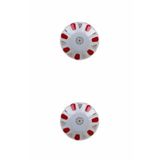 Porland 04POR005231 Kırmızı 11 cm 2'li Yaldız Çay Tabağı