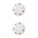 Porland 11 cm 2'li 04POR005251 Uğur Böceği Çay Tabağı