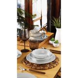 Porland 24 Parça Frilly Yemek Takımı Beyaz 04POR035876