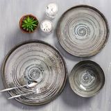 Porland 3 Parça Stoneware Vintage Yemek Takımı