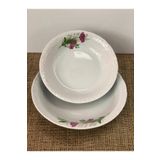 Porland 6 Lı Lal Çukur Yemek Tabak 19 cm
